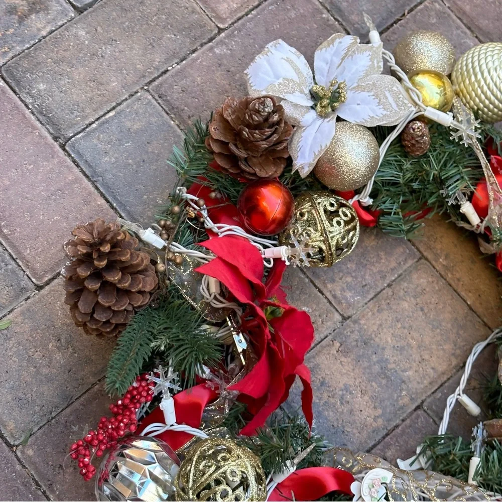 handmade christmas door wreath